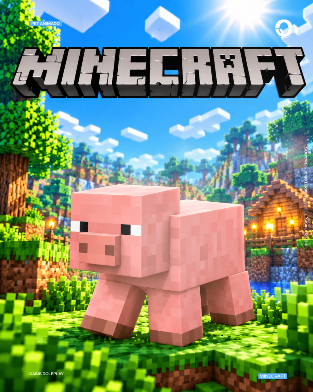 Pet Minecraft Porco