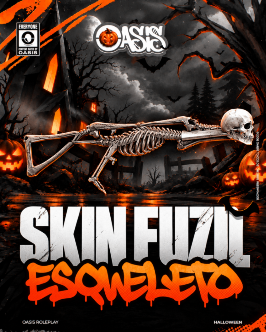 Skin Fuzil Esqueleto